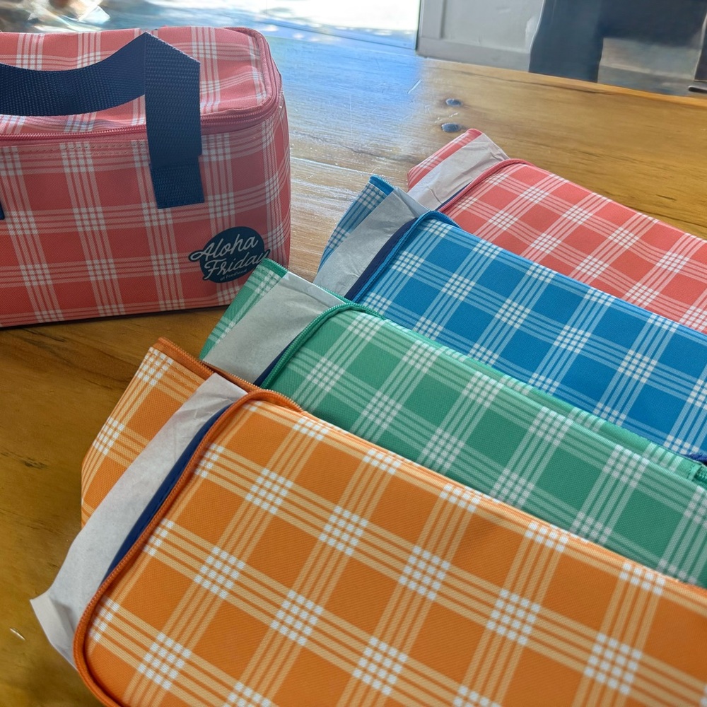 Foodland Hawaii Mint Green Aloha Friday Palaka Lunch Bag